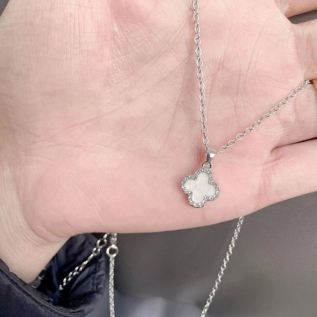 Four-leaf clover necklace